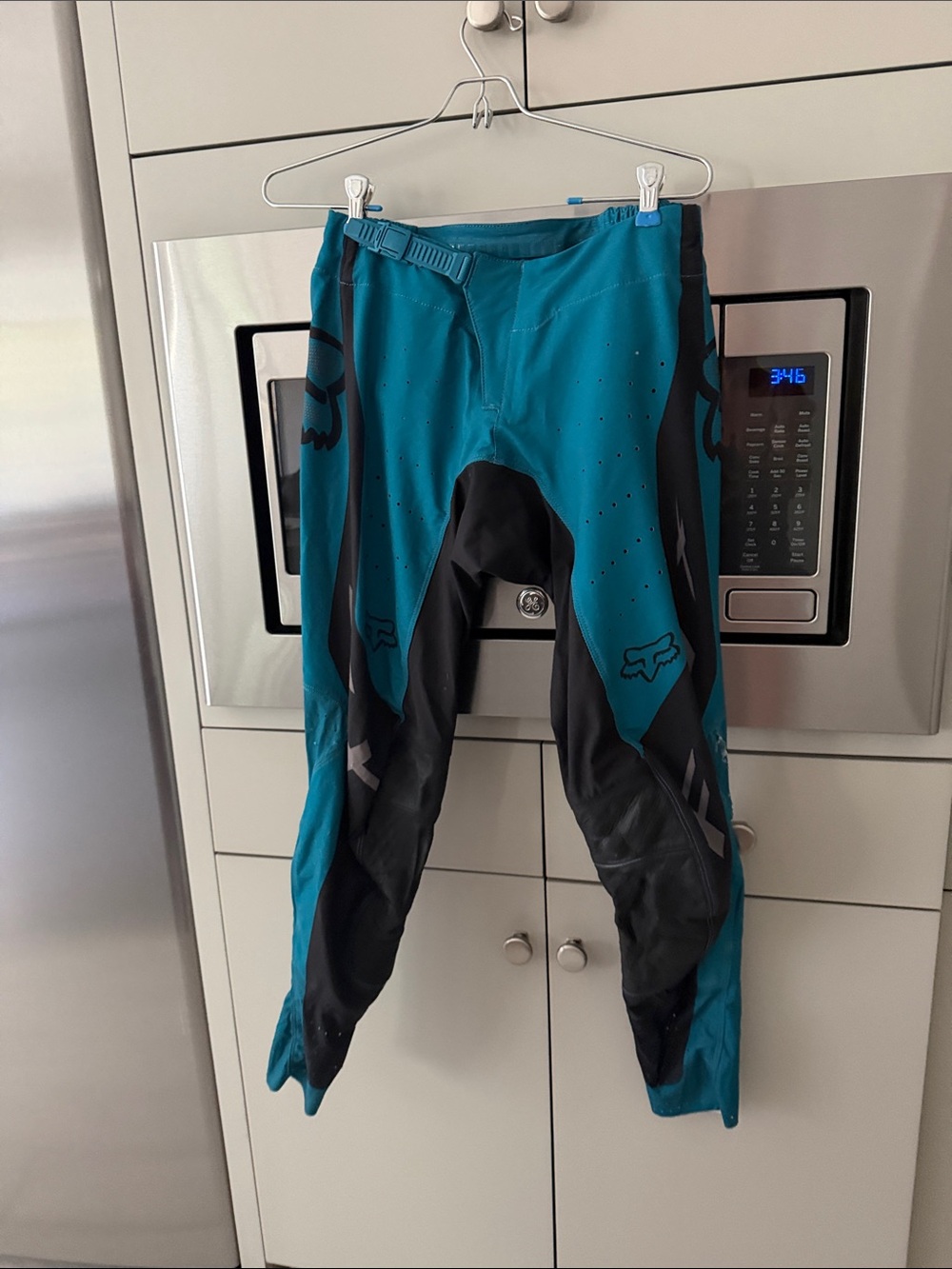 Fox Teal and Black Men's MTB/Dirt Bike Pants
